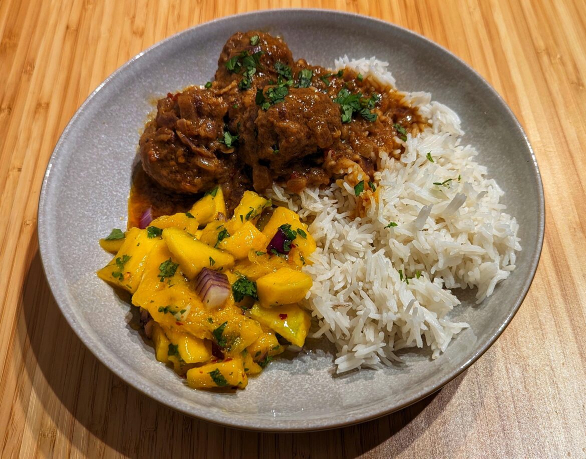 Lamb & Coconut Curry With Fresh Mango Chutney