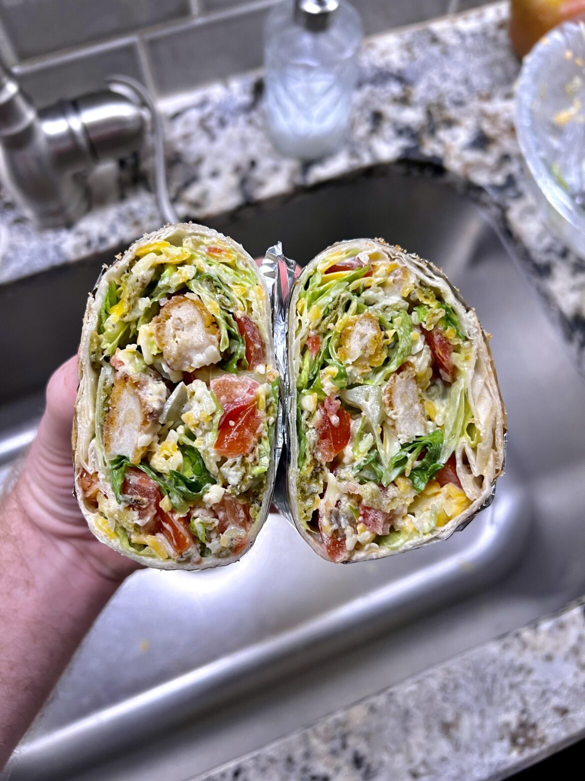 Crunchy Chicken Wrap [Homemade]