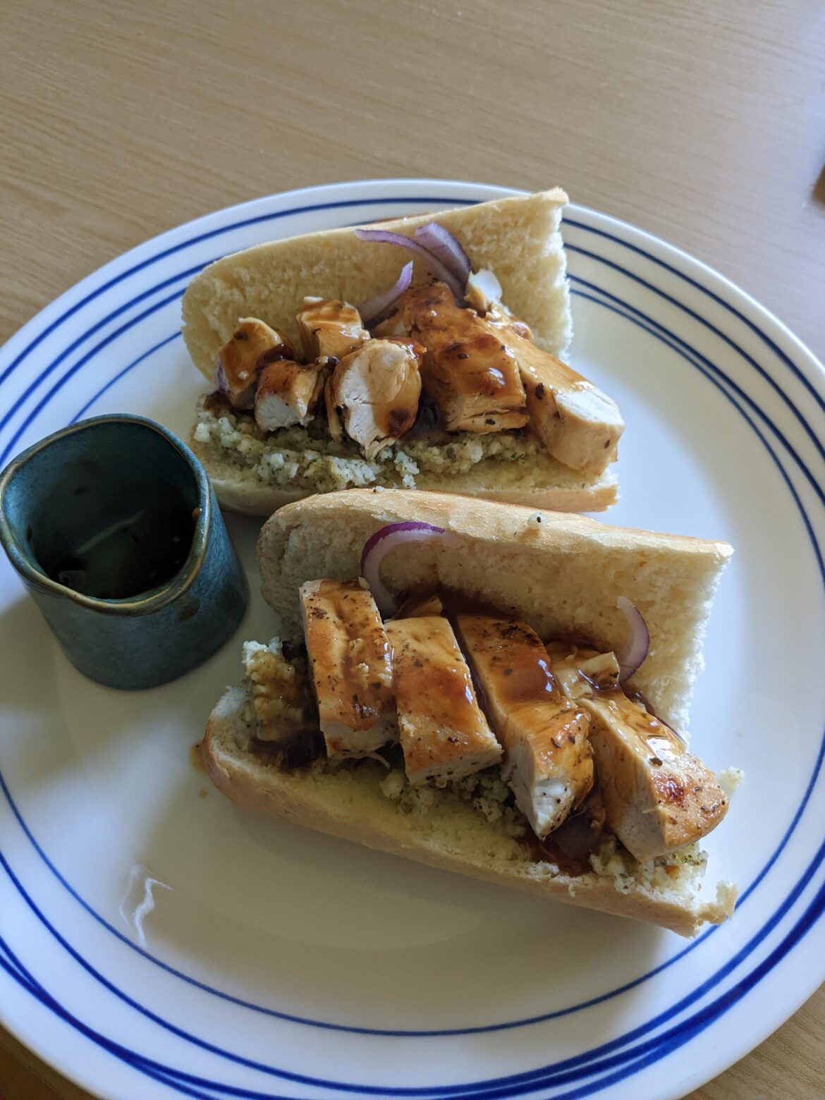 Chicken, stuffing, and gravy baguette