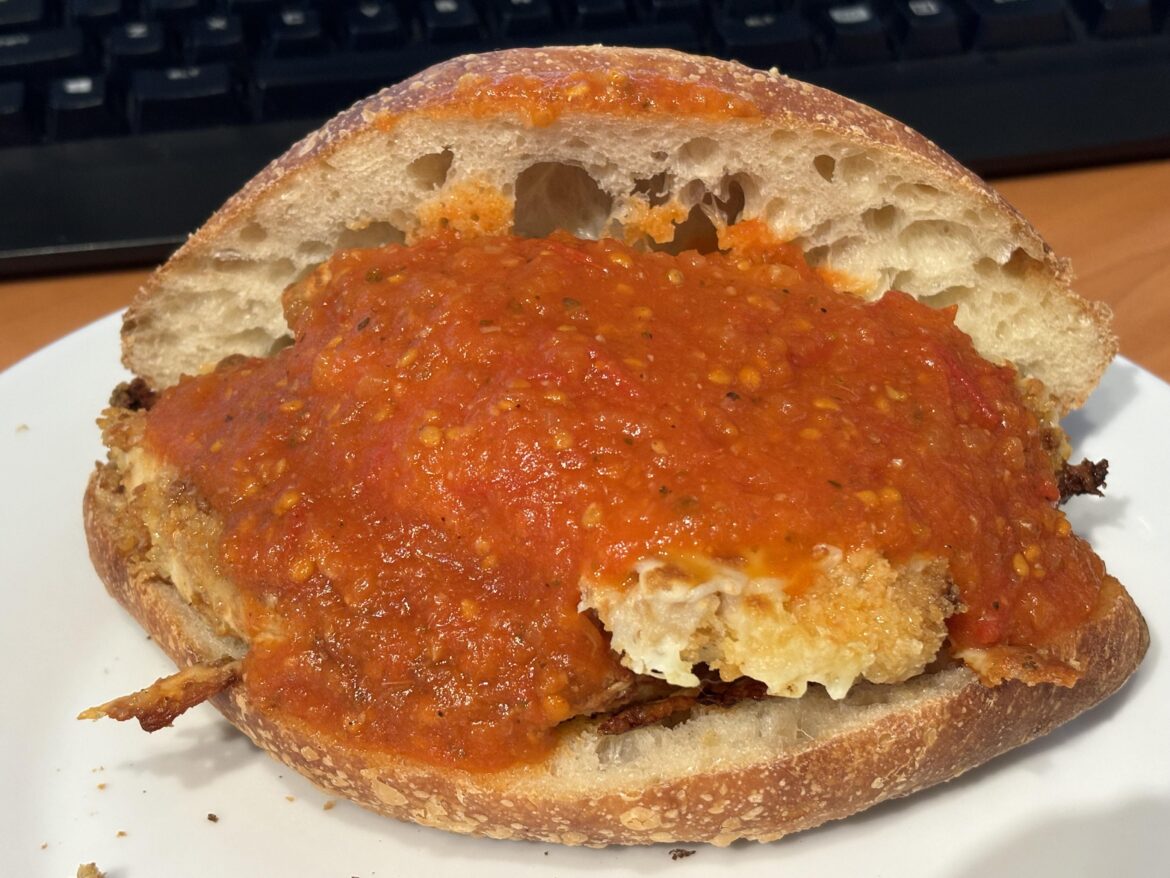 Home made chicken Parmesan for lunch today