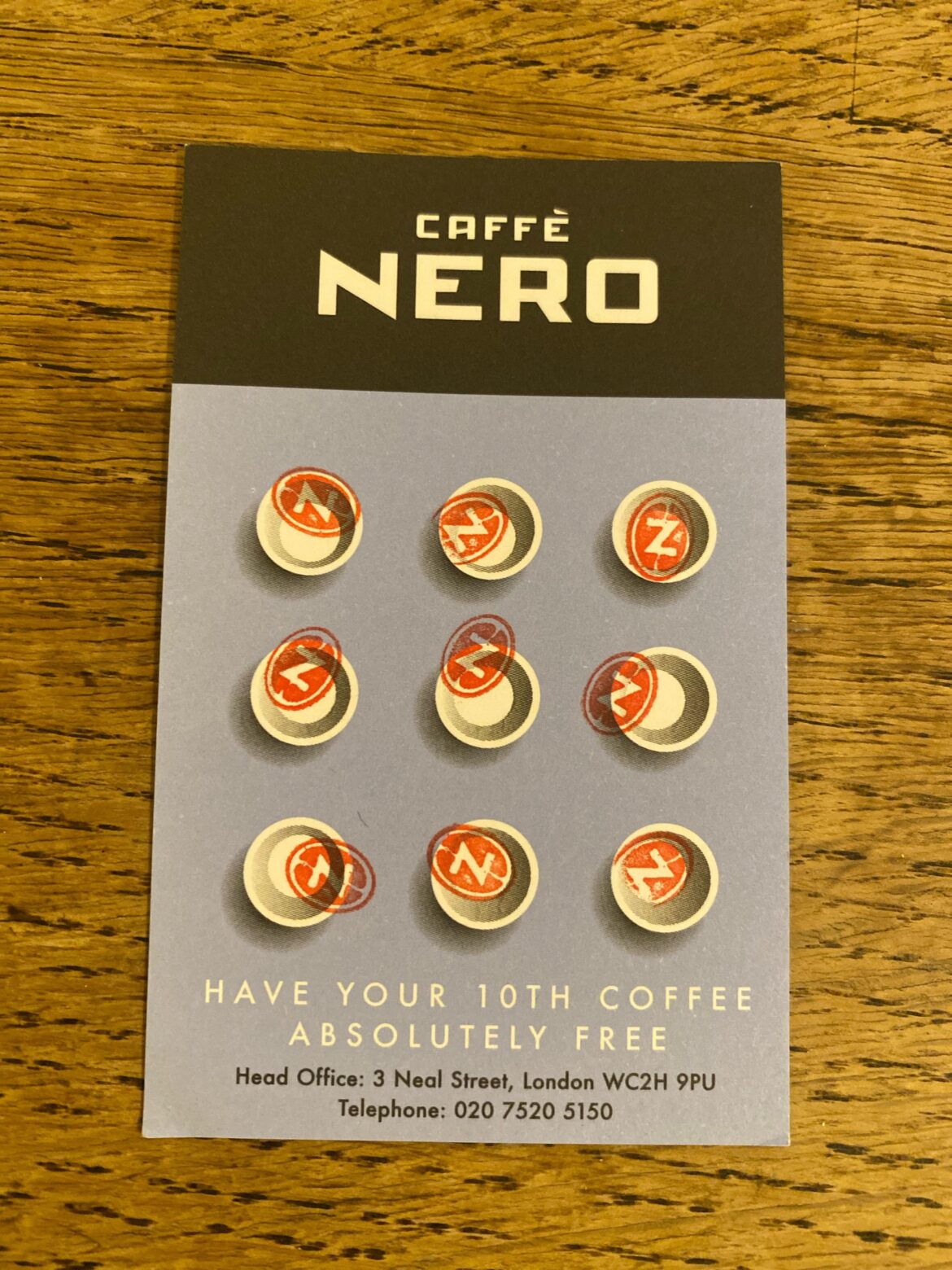 Caffè Nero Stamps