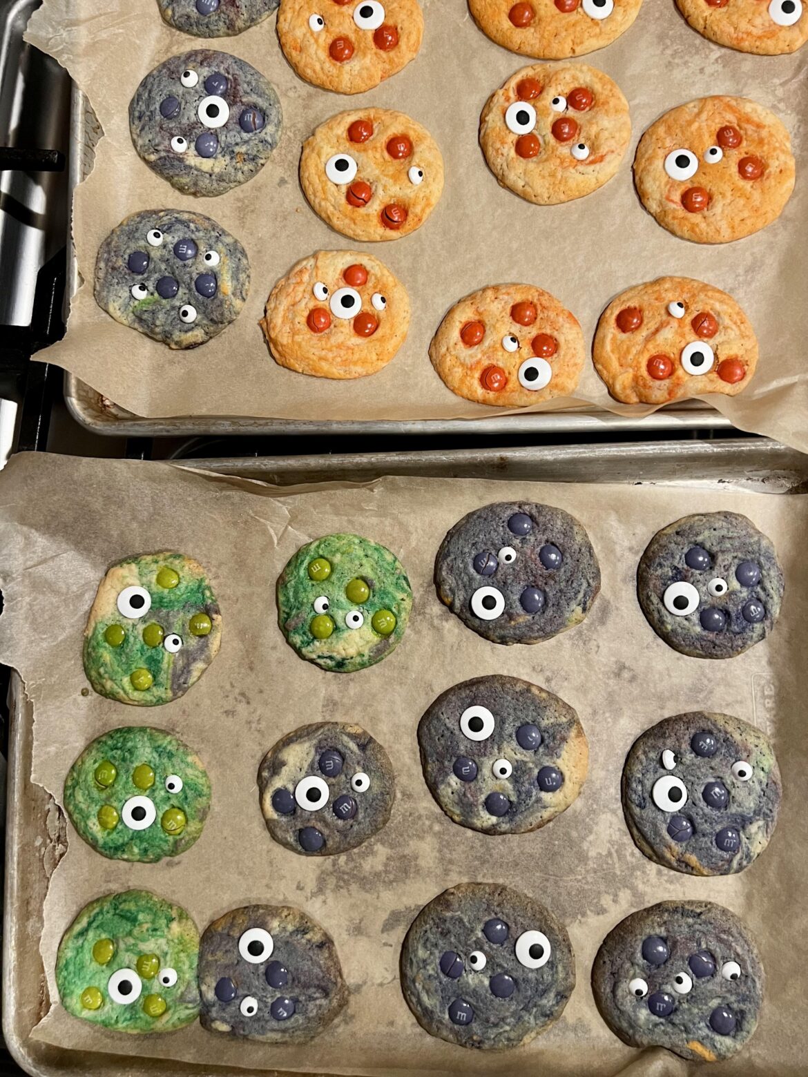 Stella’s sugar cookies, Halloween-ified