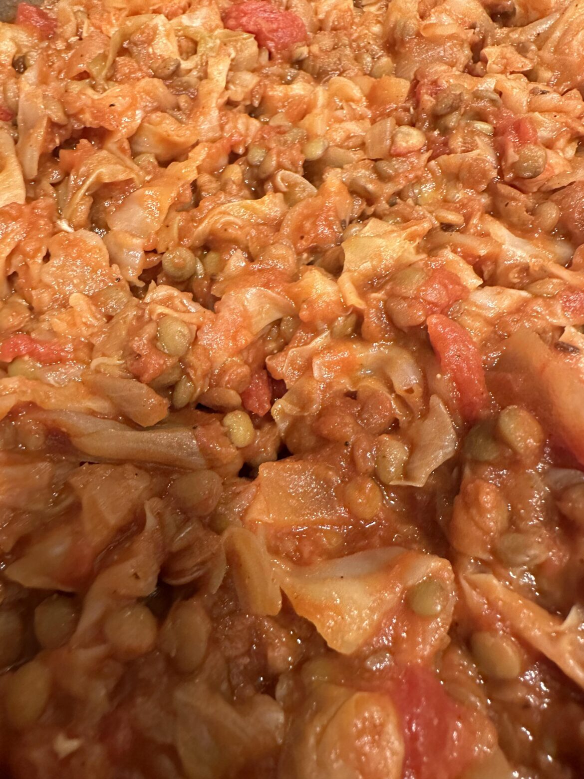 Unstuffed cabbage with lentils and rice ultra cheap!