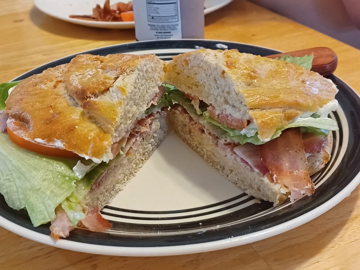 BLT with homemade bread