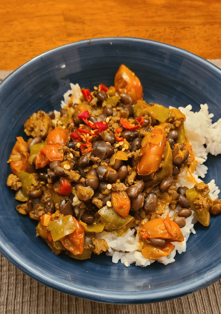 Eating chili with Thai peppers!