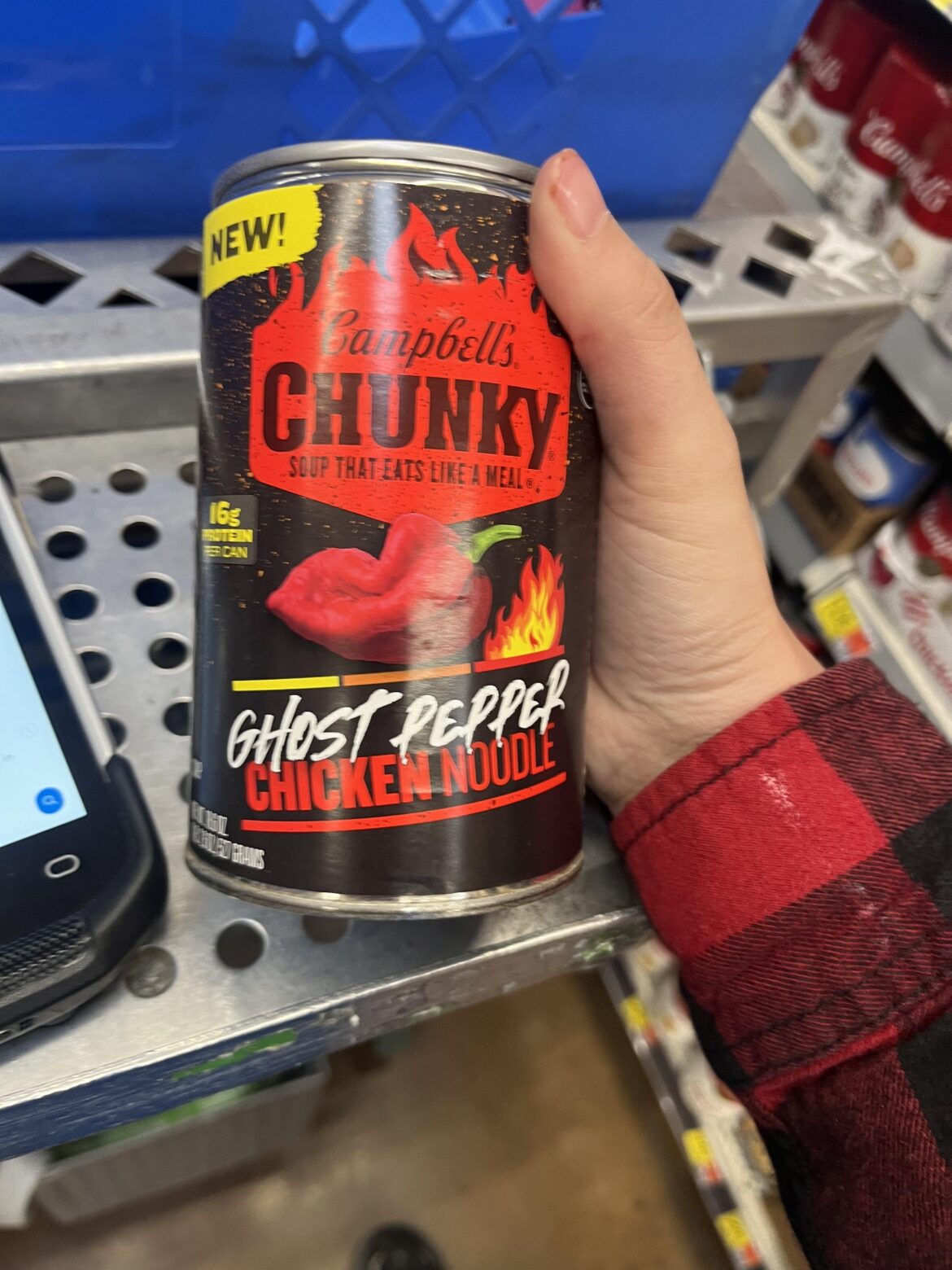 I found the ghost pepper chunky chicken noodle soup!