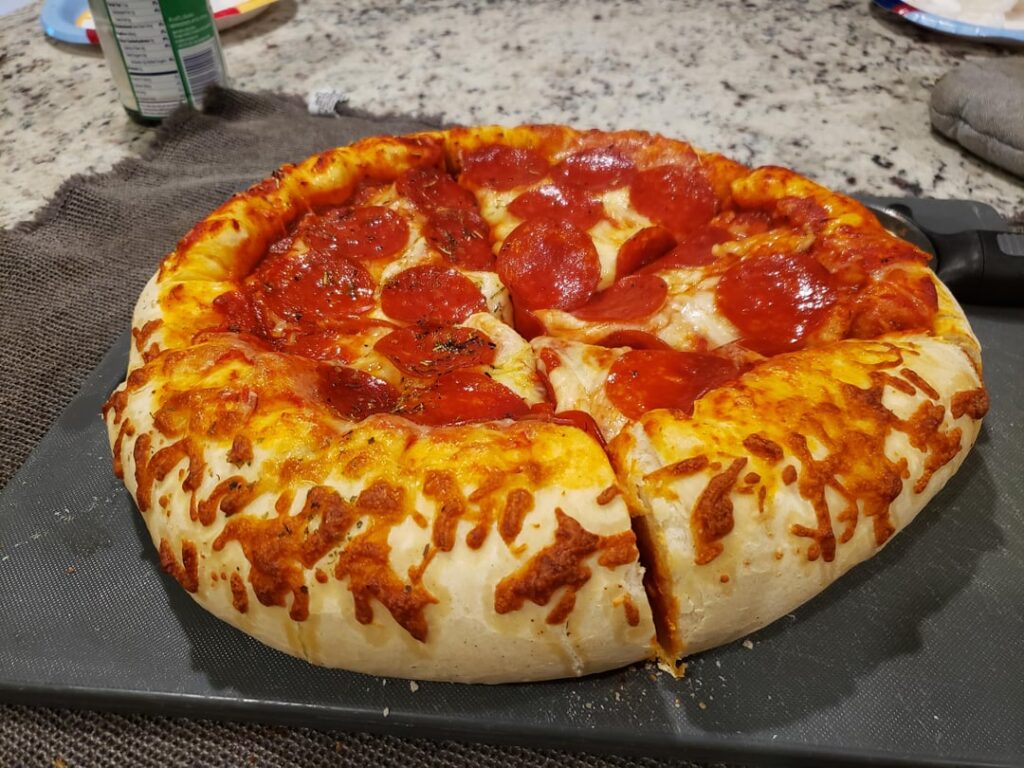Accidently made some incredibly thicc pizza 😆