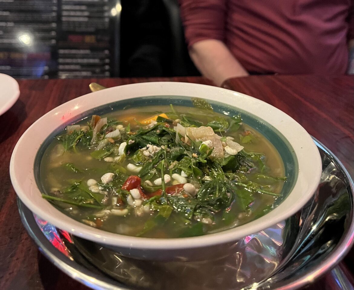 Northern Thai Ant egg soup. Gaeng Kai Mot Daeng