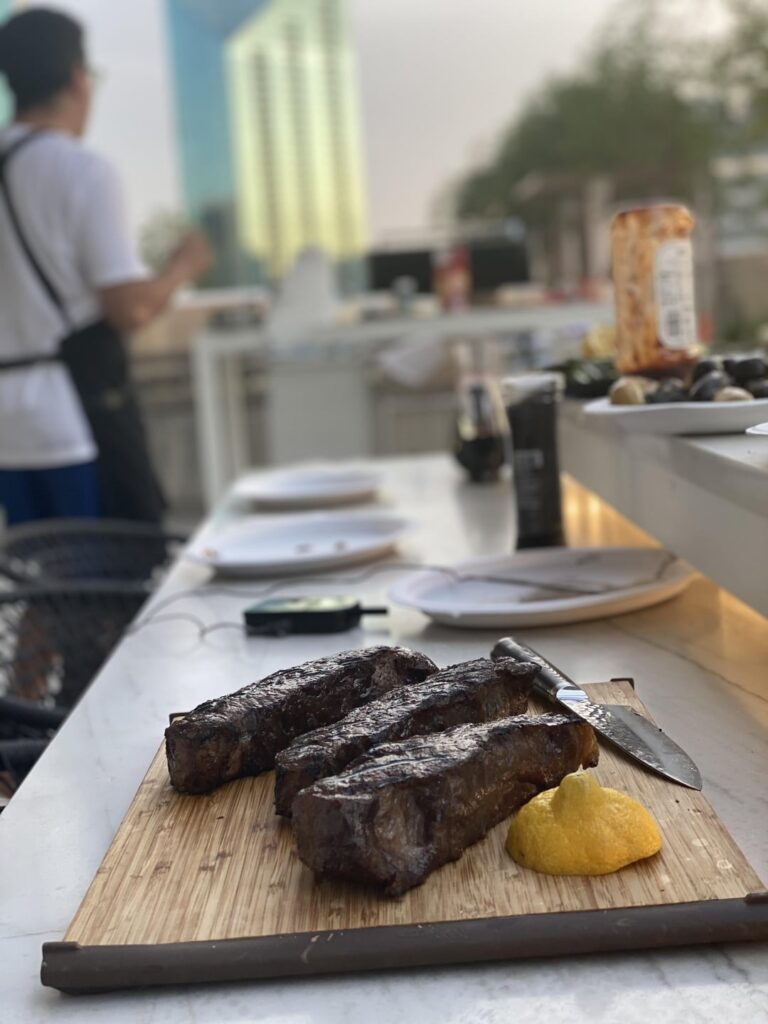 Fine wine. Finer Steaks