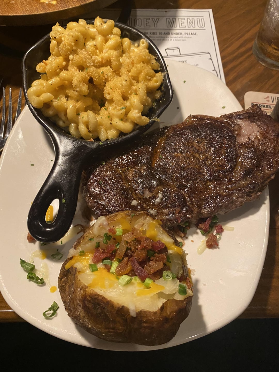 Ribeye ordered at Outback. Dining and Cooking