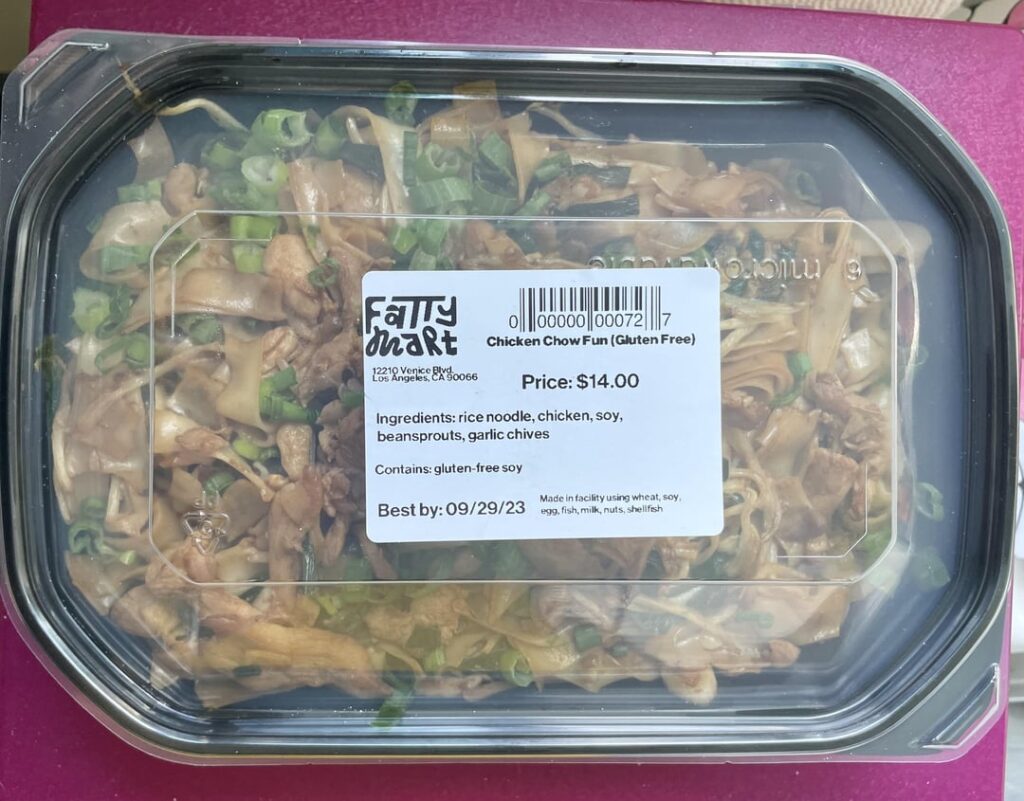 Chicken Chow Fun to-go from Fatty Mart ($14)