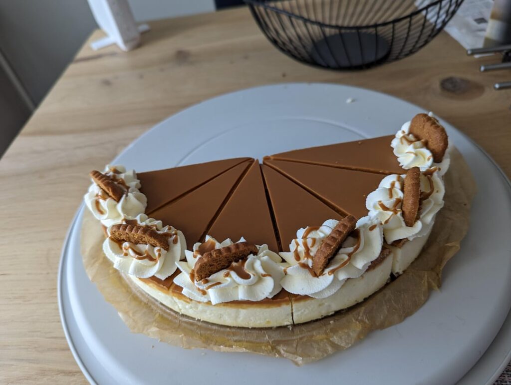 [Homemade] Biscoff baked cheesecake