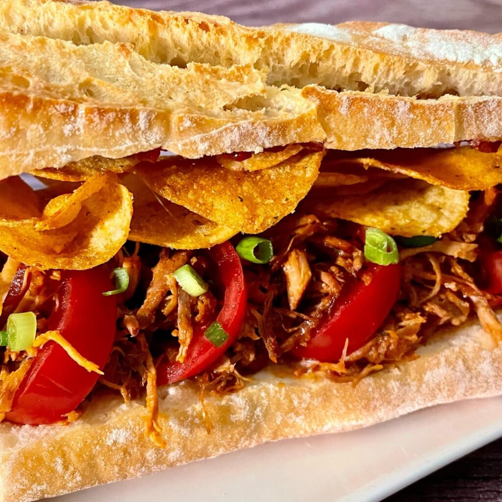 Pulled pork sandwich