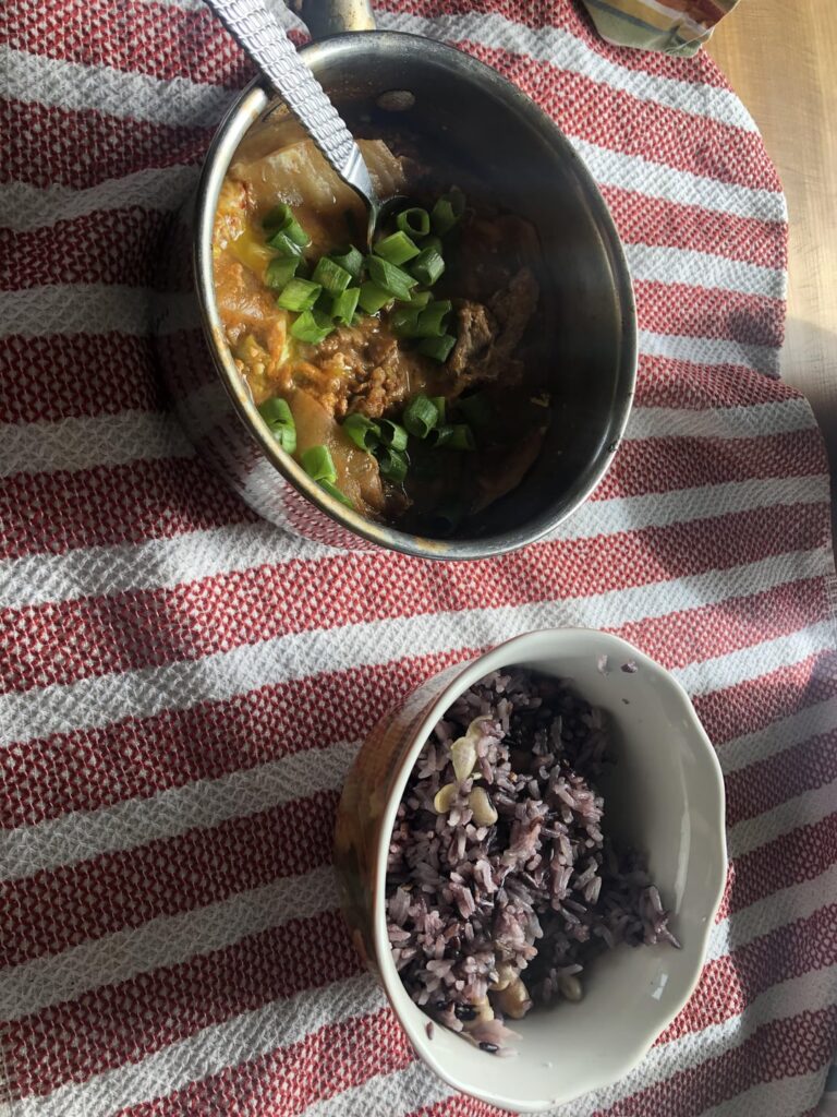 Kimchi Jjigae and Rice