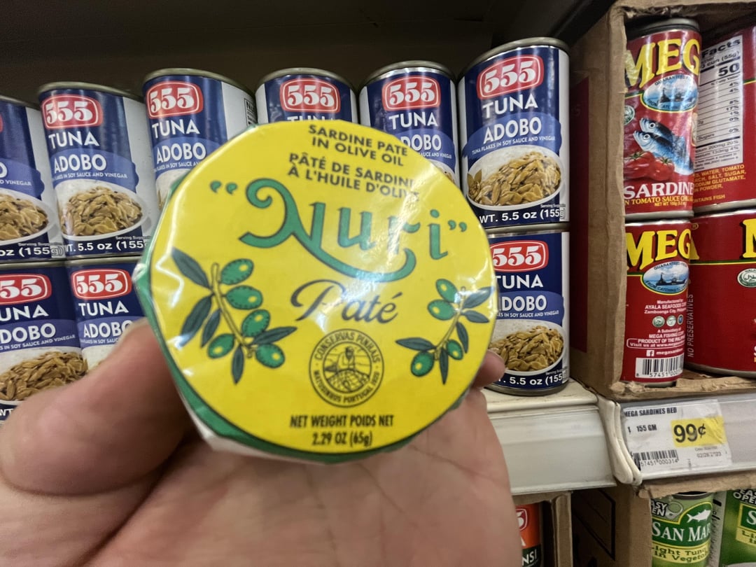 New to me, I had no idea Nuri made Sardine Paté. Got it at Island Pacific Filipino grocery store