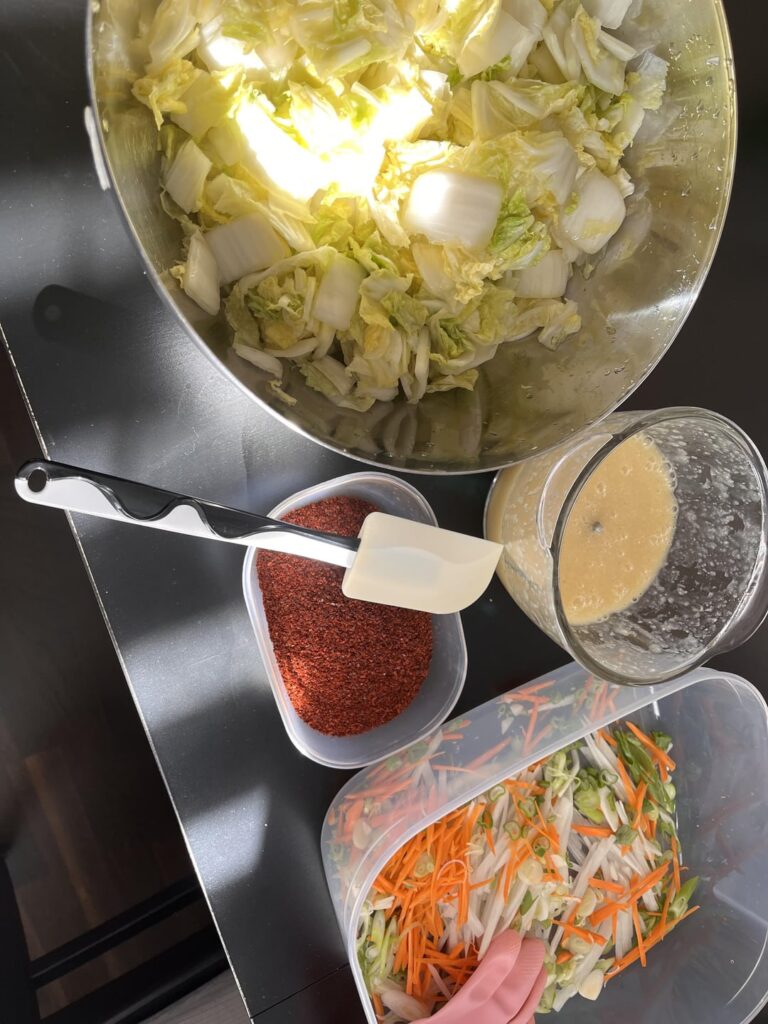 Made maangchis vegan kimchi. Made maangchis vegan kimchi.