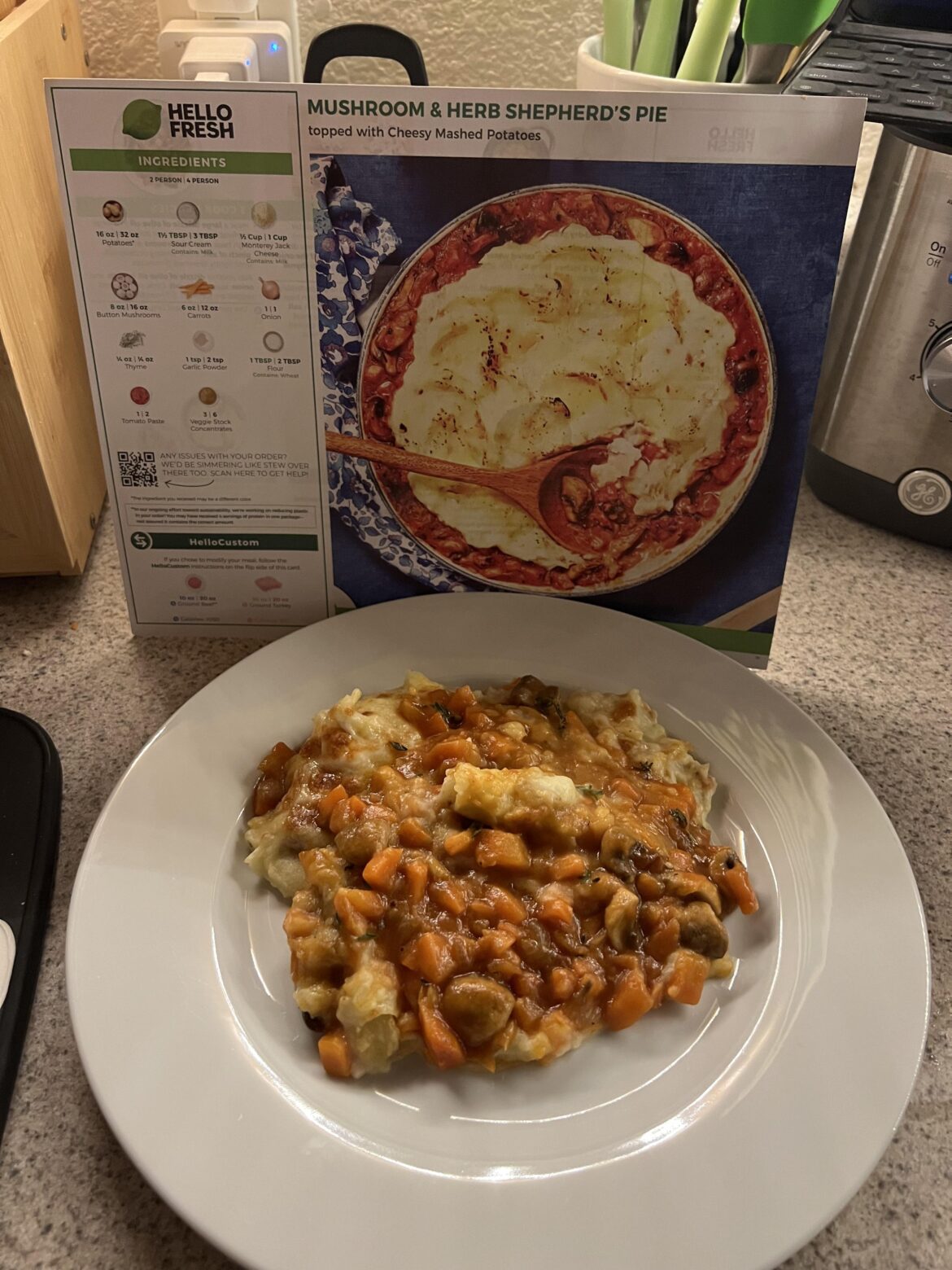 Mushroom & herb shepherds pie. Surprisingly I didn’t like this one and wouldn’t make again 👎