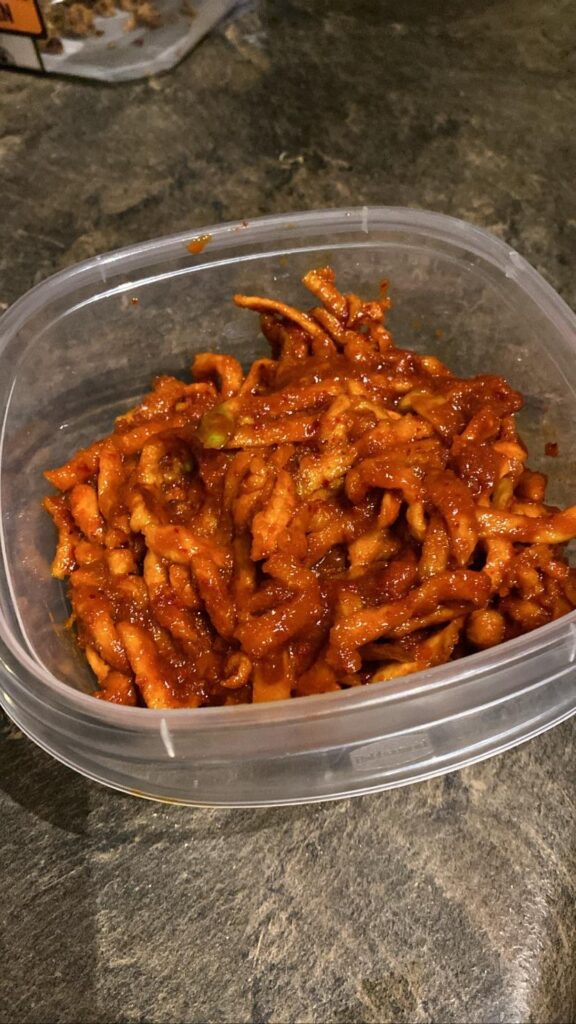 I made 무말랭이(spicy dried radish)!