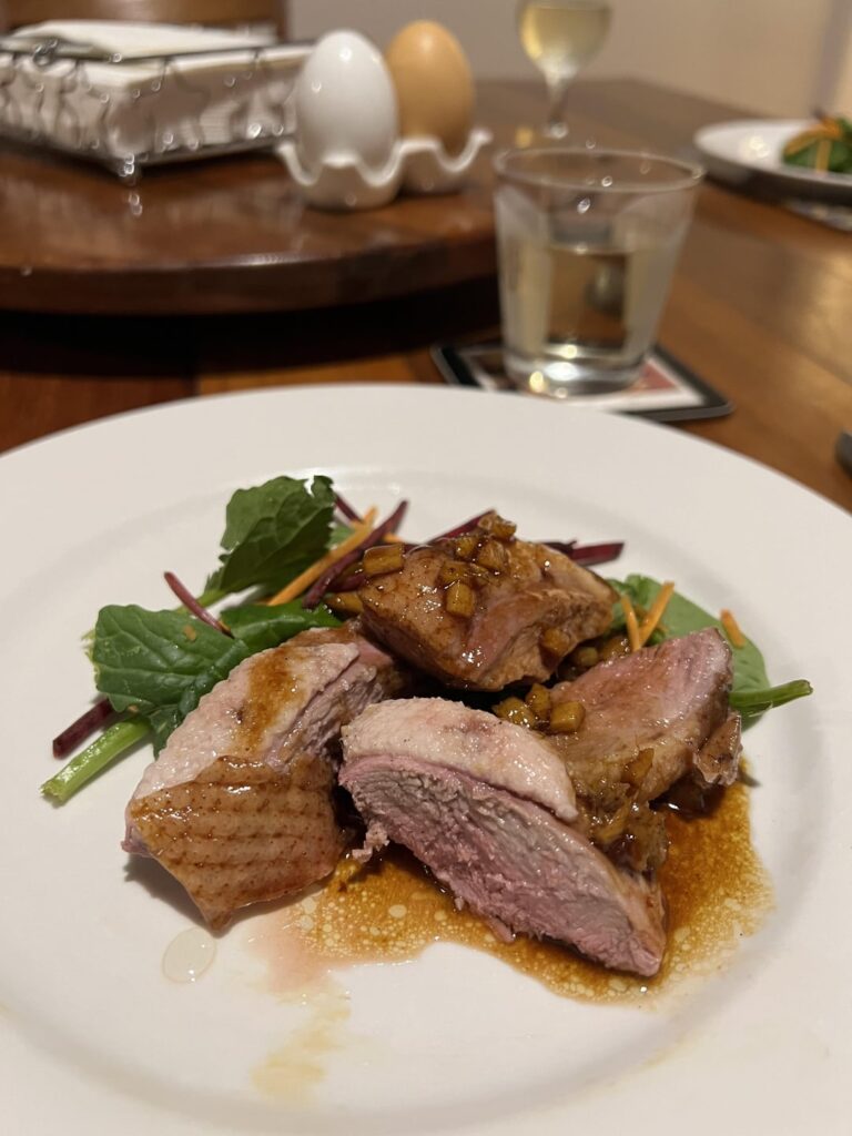 BBQ roast duck - this was hit and miss! Needed lots of salt