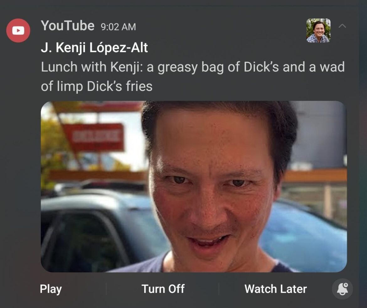 I spit out my coffee receiving this notification. Thanks Kenji.