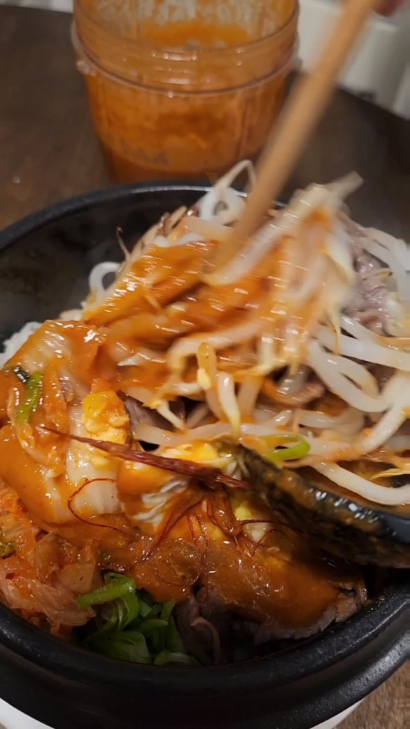 Dolsot bibimbap for dinner