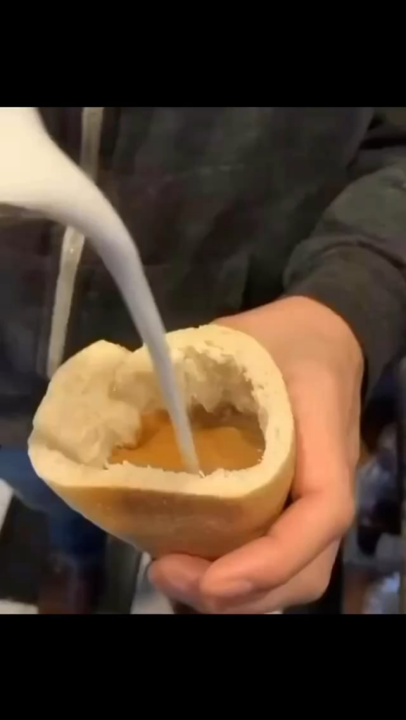 Coffee in a baguette