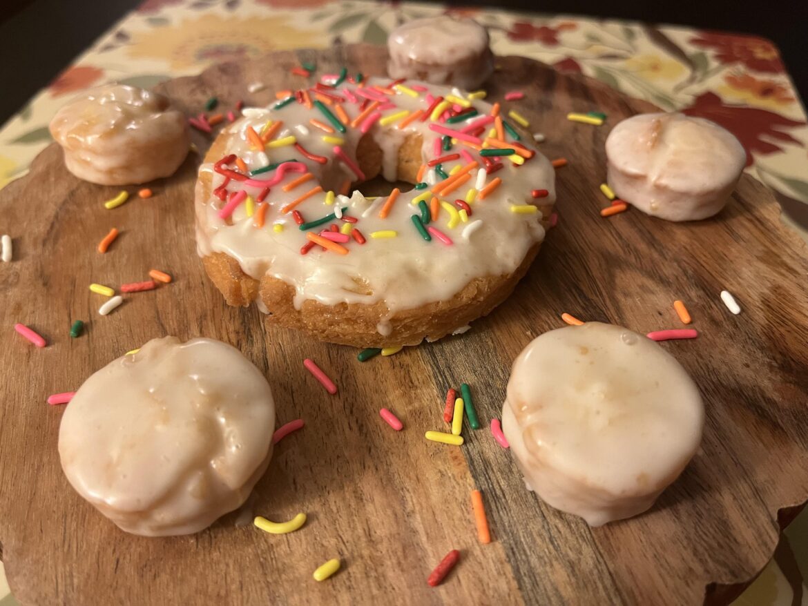 Old fashioned glazed doughnuts