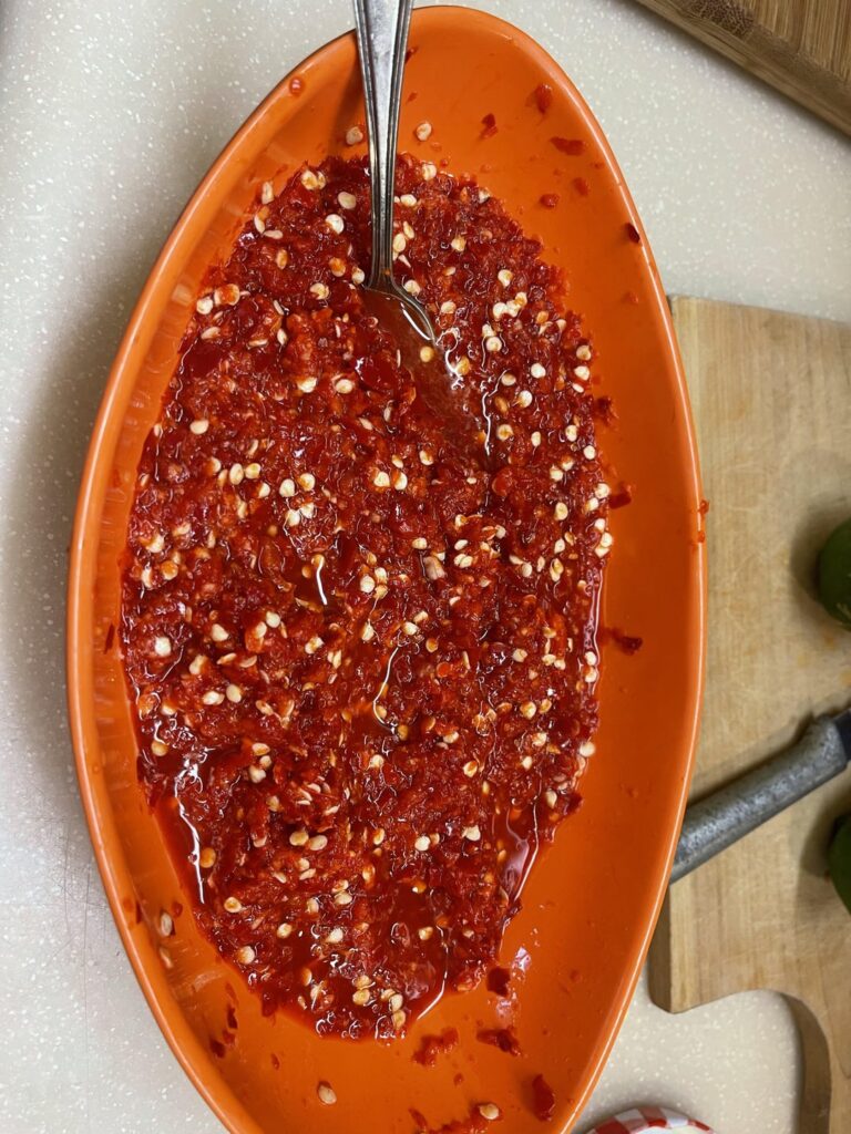 Home made Sambal Oelek