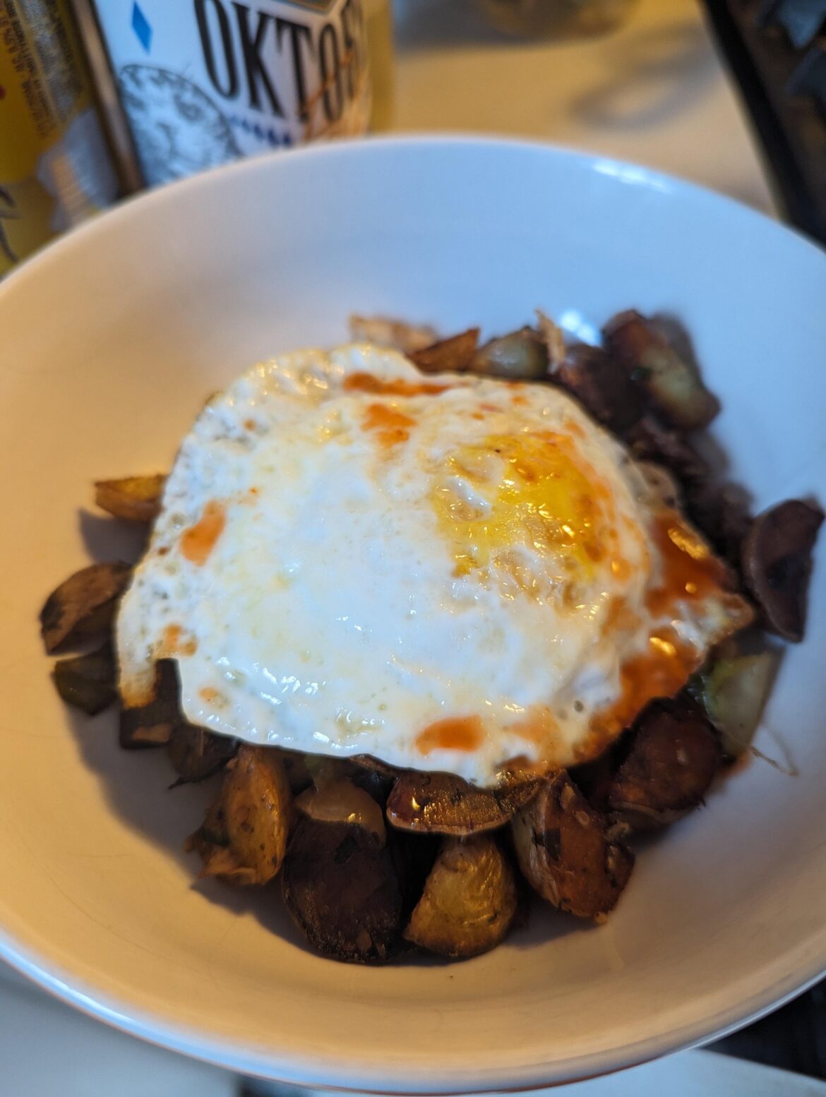 Potato and trout hash