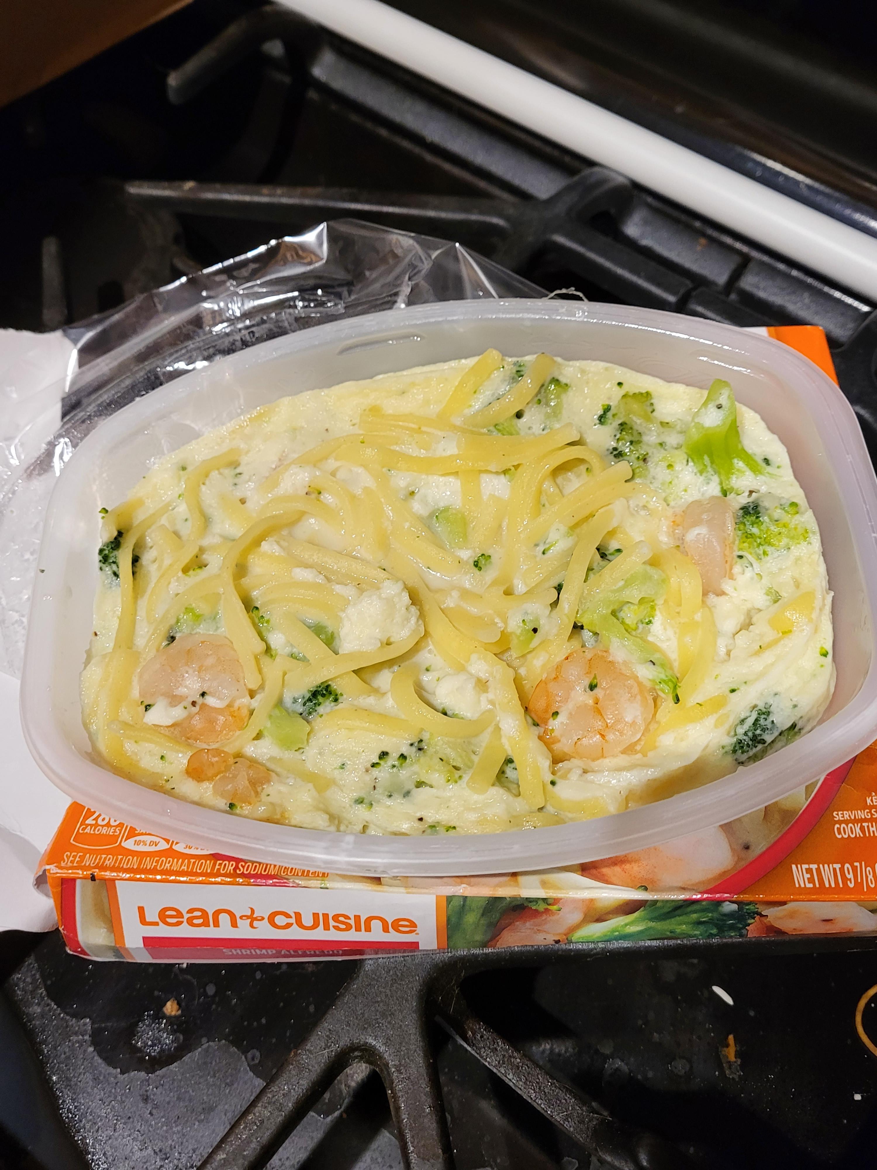You can make any frozen dinner into a quiche with enough liquid egg