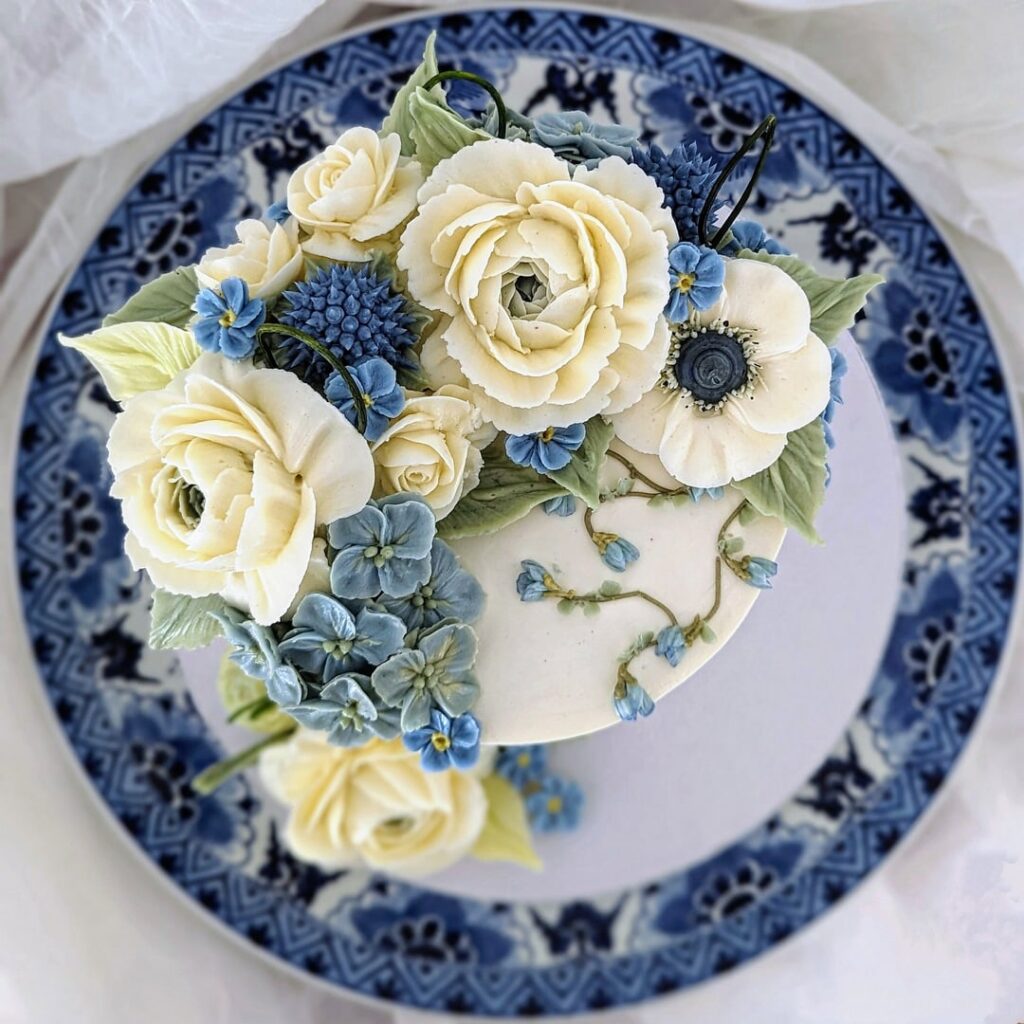 Buttercream flower cake