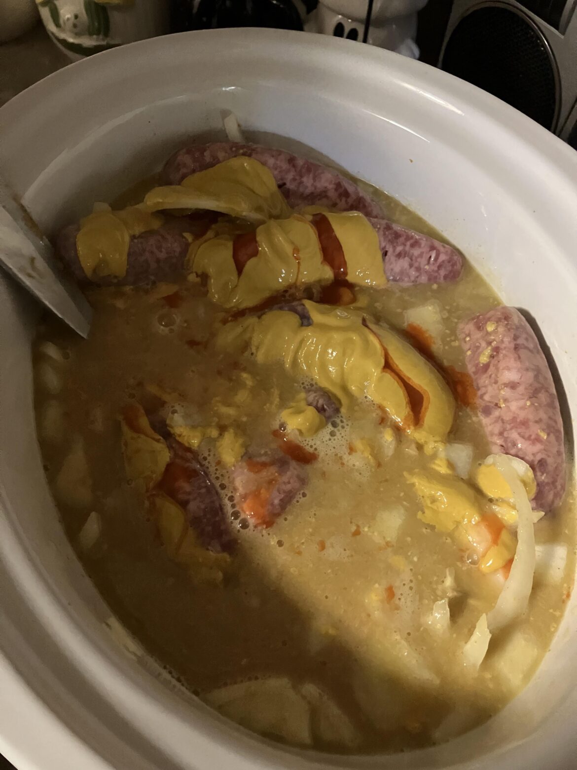 Beer brats for pumpkin carving later