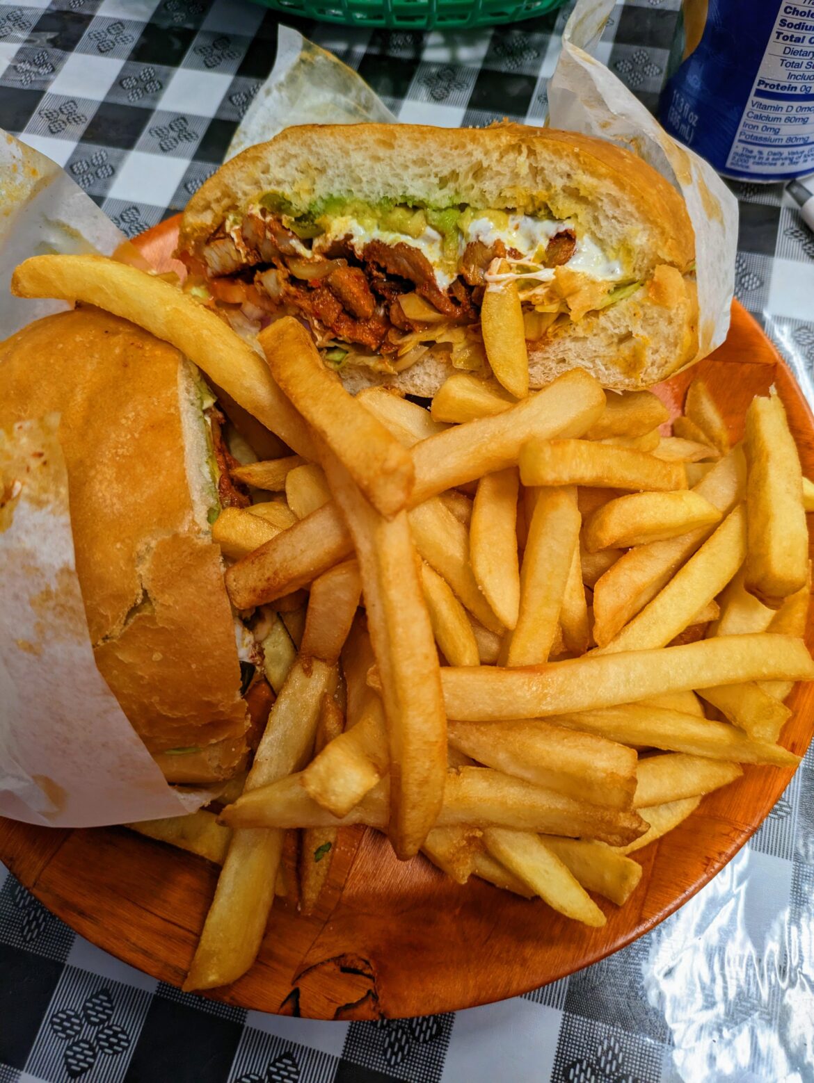 Torta de Al Pastor con Papitas