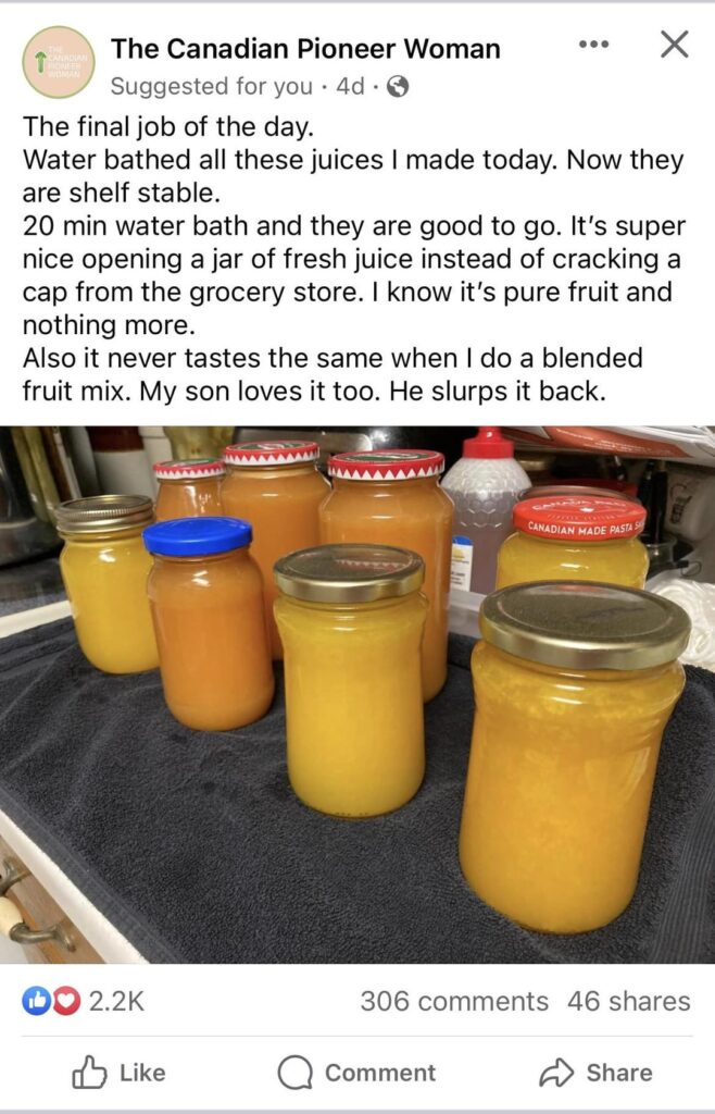 Facebook scares me so much with all these “suggested” canning groups!