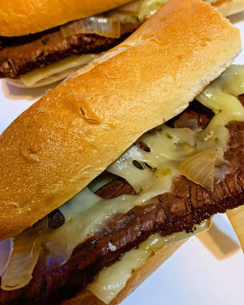 Sauerbraten sandwhich. Made a dipping sauce with the vinegar marinate