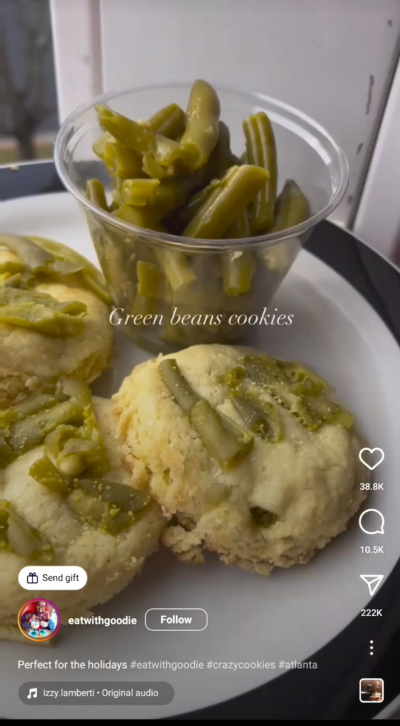 Green Bean Cookies (not my content)