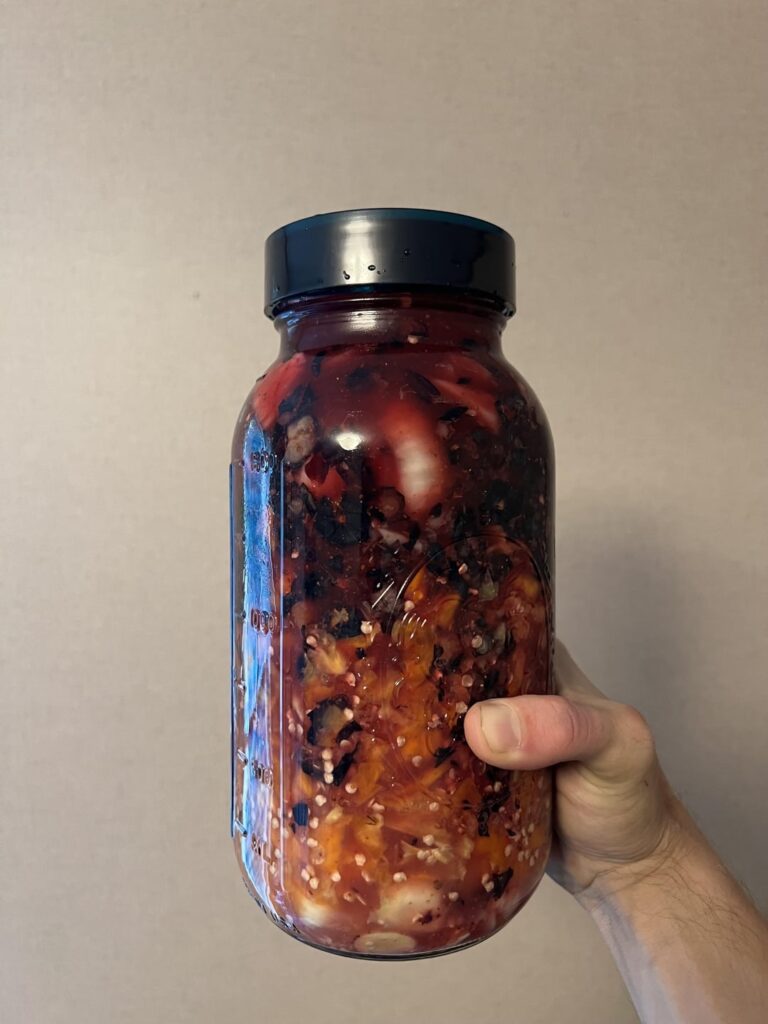 Blueberry Habanero Hot Sauce Fermentation