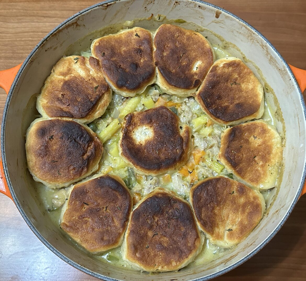 Pricing out Home style turkey and biscuit pot pie