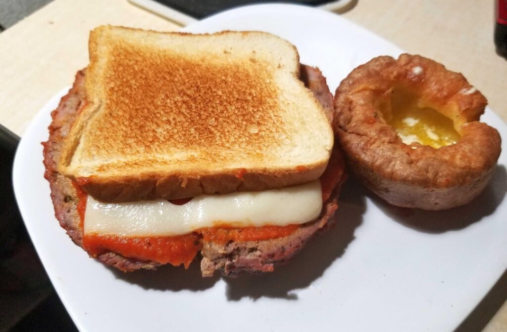 You should be making meatloaf mostly for its "Leftover Sandwiches" (with tomato gravy, swiss, and a leftover Yorkie)