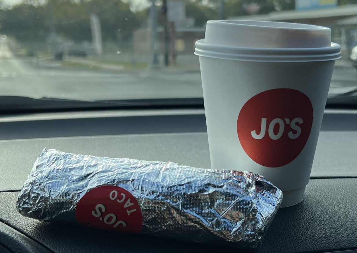 Where do you get your quick coffee and grub?