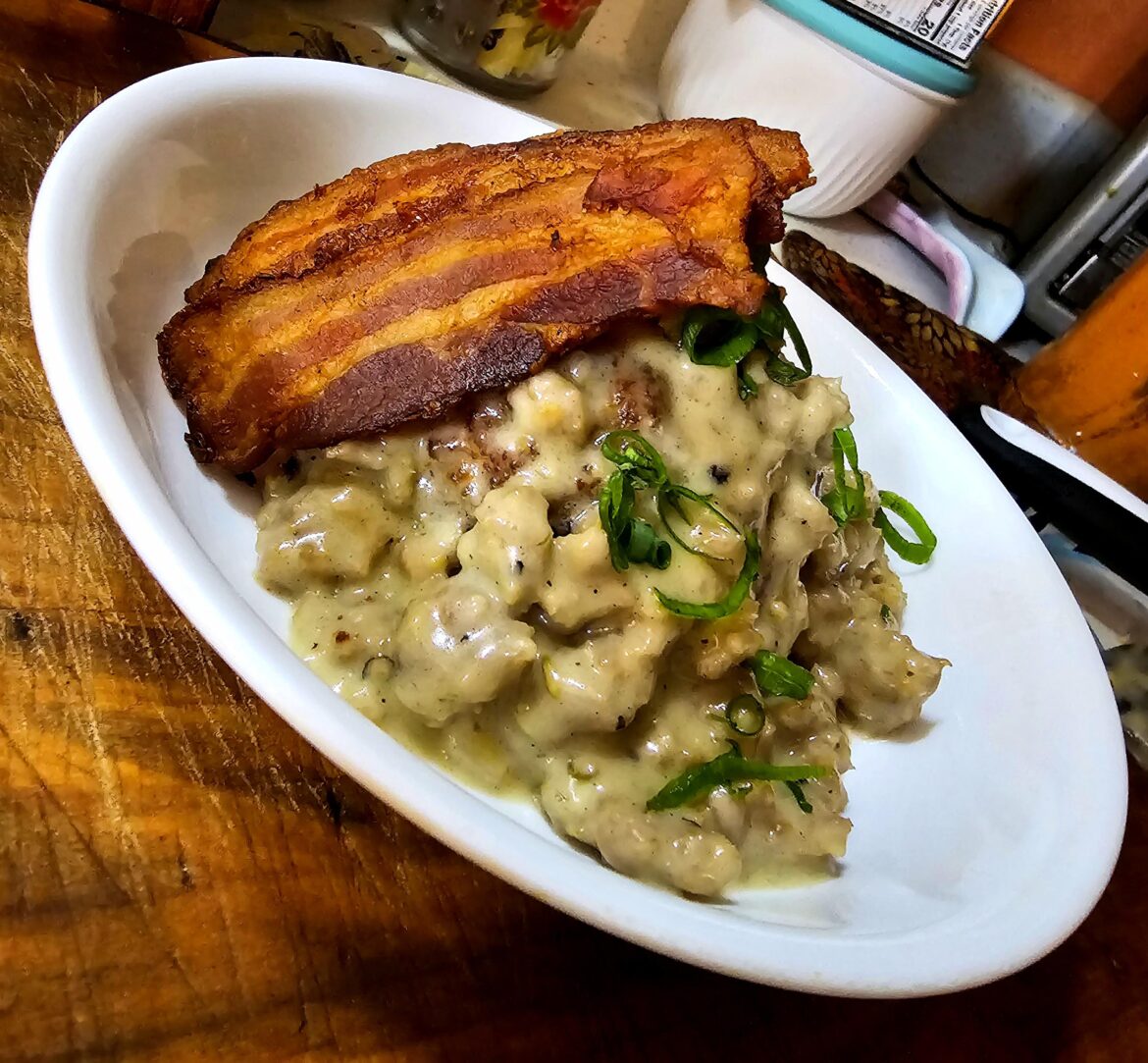 Chicken Croquettes w/ Sausage Gravy