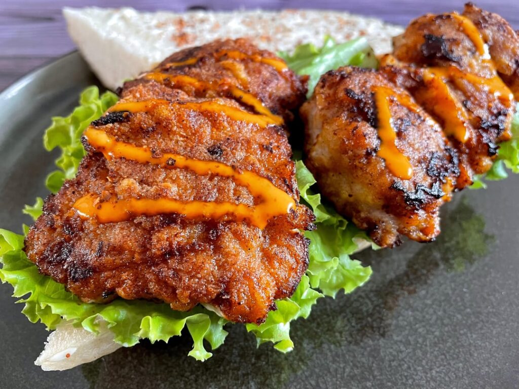Salt and pepper baguette with Gordon Ramsay’s Buttermilk Fried Chicken