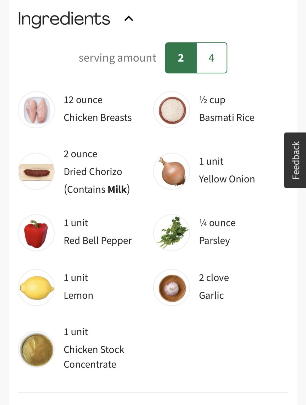 What do various ingredient units mean?