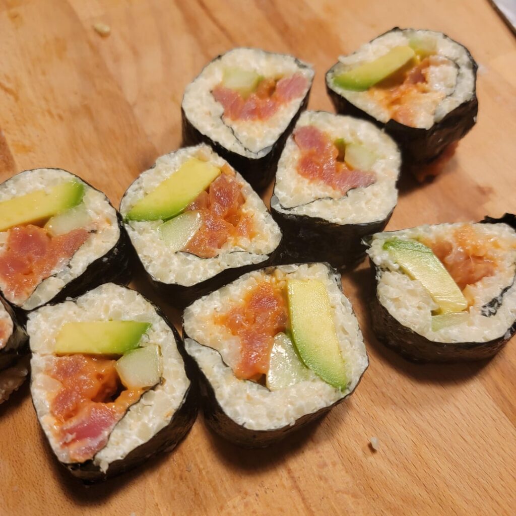 Keto SPICY tuna and Cali Roll