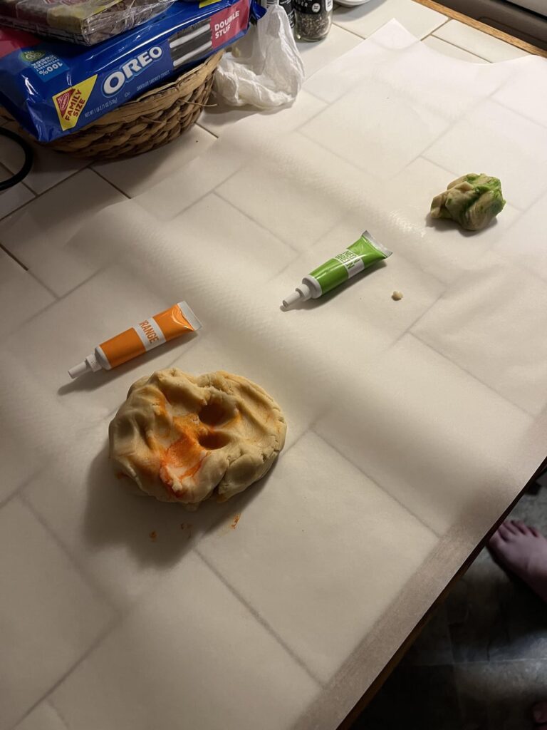 Couldn’t find the Pilsbury cookies, so we made our own!