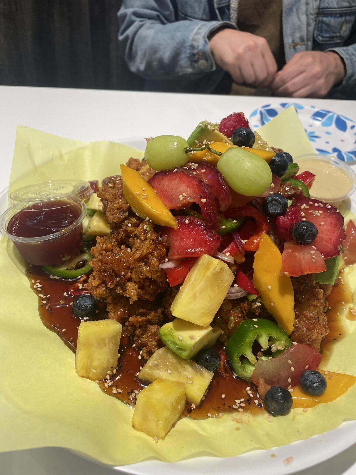 Some of the best fruit I had this summer was on top of Korean fried chicken at Gol Tong Chicken haha