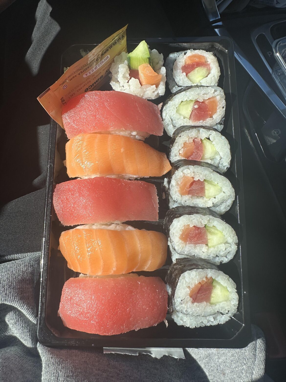 My local grocery makes some (basic) yet pretty, sliced/rolled fish