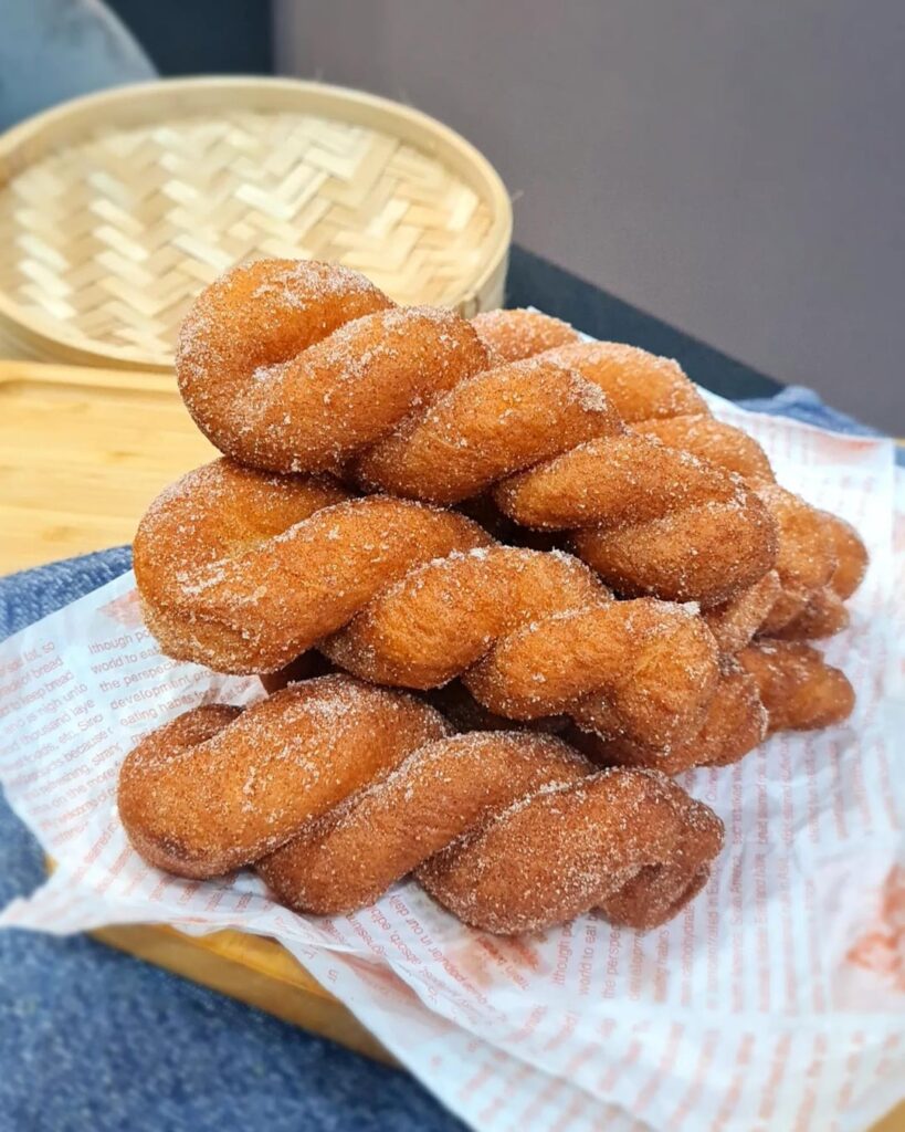 Made No Knead Twisted Donuts, soft fluffy with crisp outer layer simply coat with cinnamon sugar. Childhood favorite