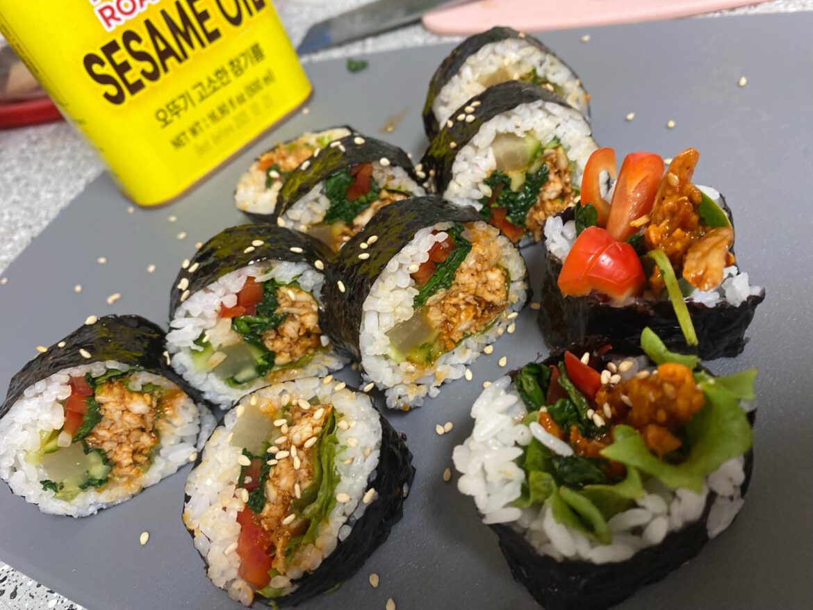 Lunch is spicy chicken - still new at this!