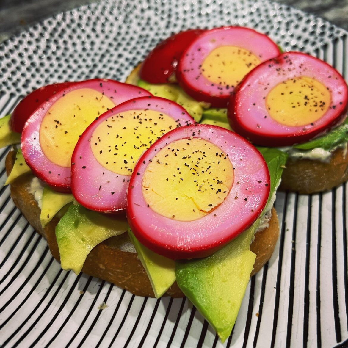 Why did no one tell me beet eggs were good on avocado toast?